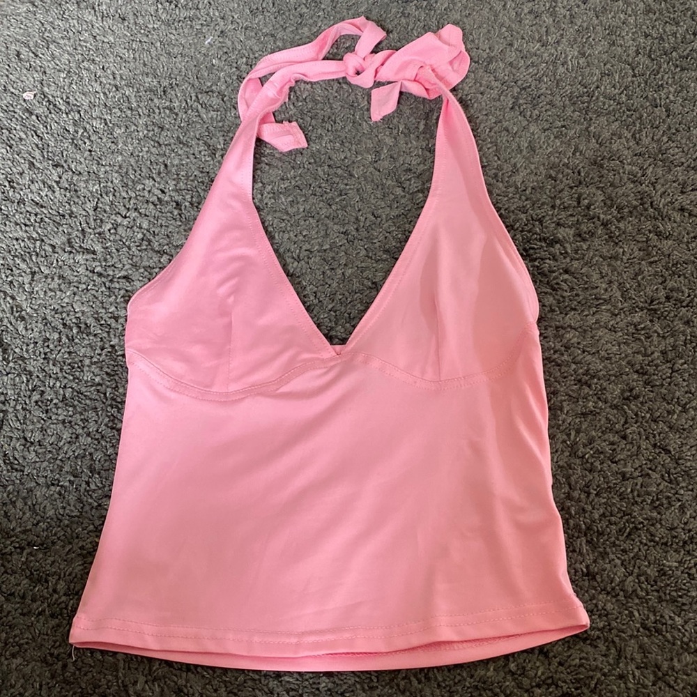 Unbranded light pink halter top